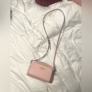 Kate Spade Staci Chalk Pink Dual Zip-around Crossbody